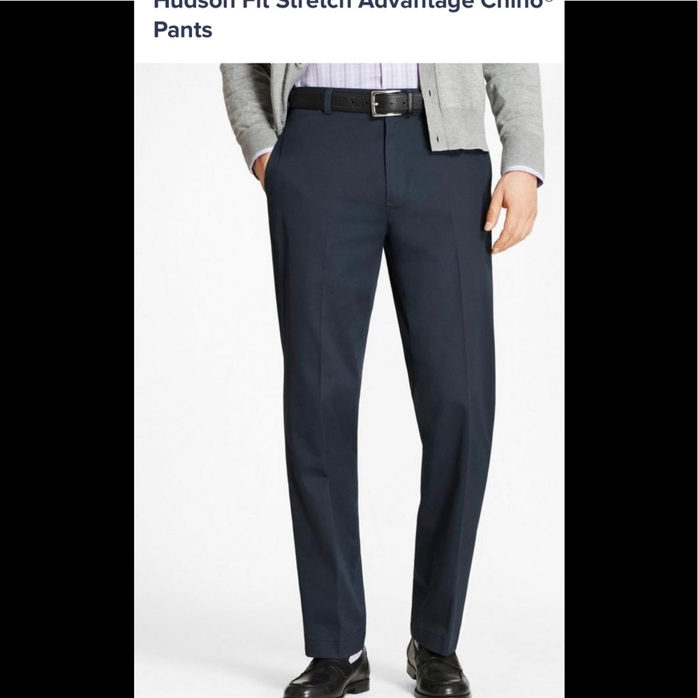 NWT Brooks Brothers Hudson Pant Navy or Tan 40W 32L Lightweight Advantage Chino.